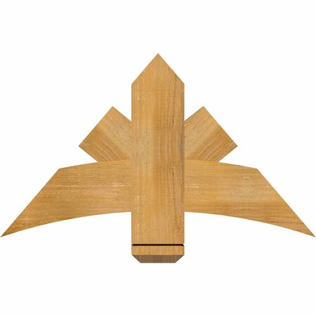 Ekena Millwork Alberta Rough Sawn Timber Gable Bracket, Western Red Cedar, 36"W x 21"H x 4"D x 6"F, 14/12 Pitch GBW036X21X0406ALB00RWR